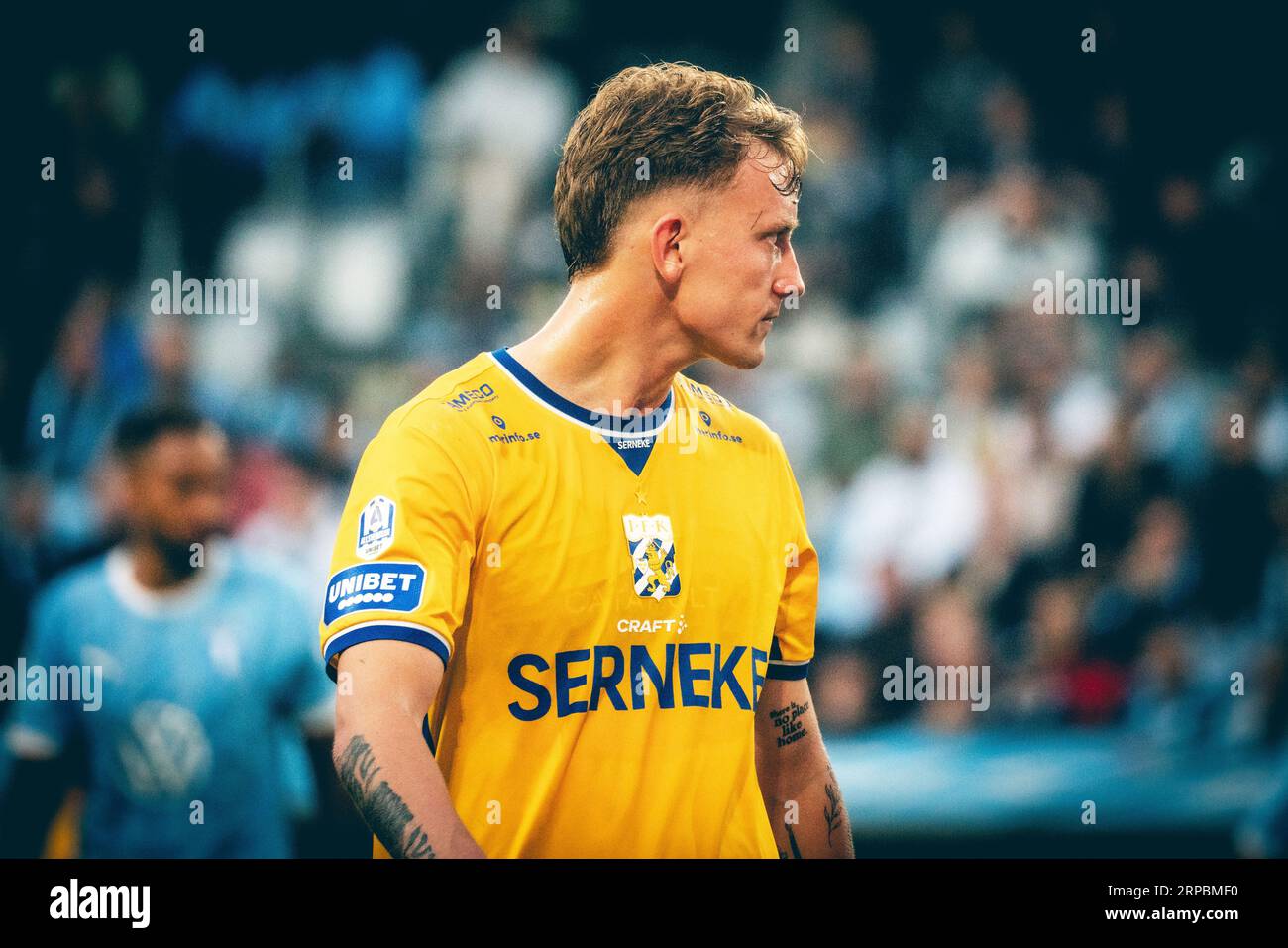 Malmoe, Svezia. 3 settembre 2023. Sebastian Hausner (15) di Gothenburg visto durante l'Allsvenskan match tra Malmoe FF e IFK Gothenburg all'Eleda Stadion di Malmoe. (Foto: Gonzales Photo/Alamy Live News Foto Stock