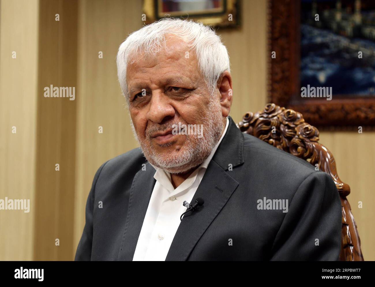 (190617) -- TEHERAN, 17 giugno 2019 (Xinhua) -- Asadollah Badamchian, segretario generale del Partito di coalizione islamica dell'Iran (ICP), riceve un'intervista con Xinhua a Teheran, Iran, 15 giugno 2019. L'egemonia, che sta giocando un ruolo di primo piano nella politica estera degli Stati Uniti, ha portato a serie sfide per la pace e la stabilità nel mondo, ha detto Asadollah Badamchian. PER ANDARE CON l'intervista: Il politico iraniano dice che l'egemonia americana sfida la pace nel mondo, la stabilità (Xinhua/ma Xiao) IRAN-TEHERAN-ICP-BADAMCHIAN-INTERVISTA PUBLICATIONxNOTxINxCHN Foto Stock