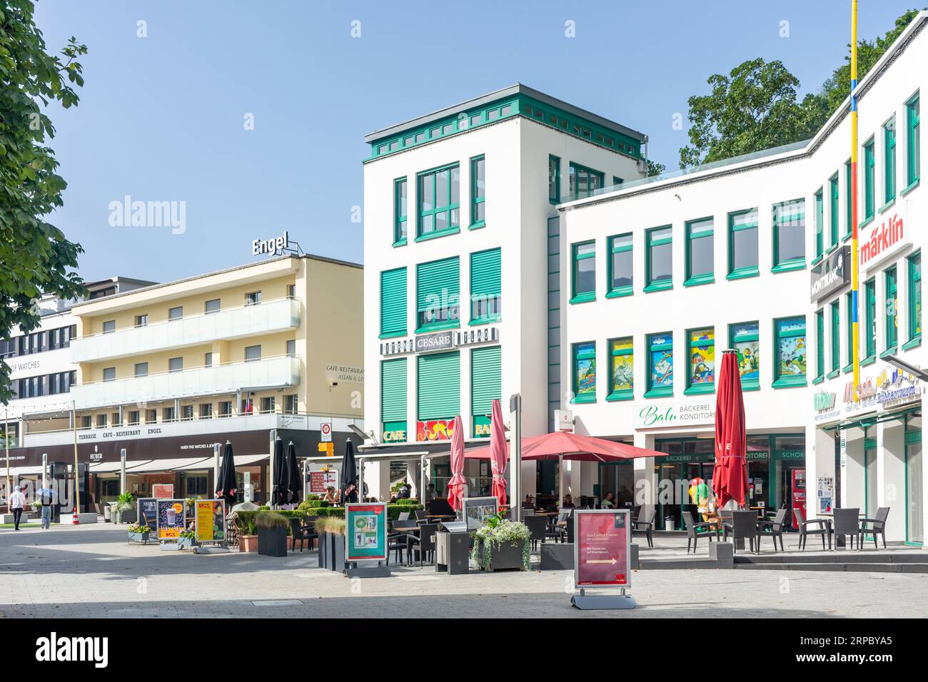 Centro città di Vaduz, Städtle, Vaduz, Principato del Liechtenstein Foto Stock
