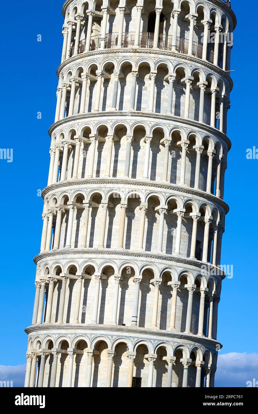 L'Italia, Toscana, Pisa, Torre Pendente nella luce della sera Foto Stock
