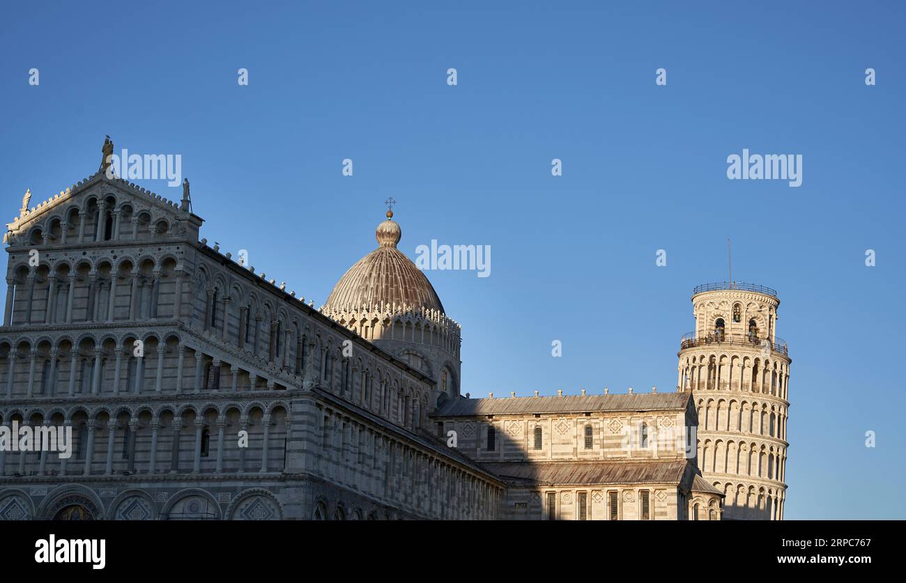 L'Italia, Toscana, Pisa, Torre Pendente nella luce della sera Foto Stock