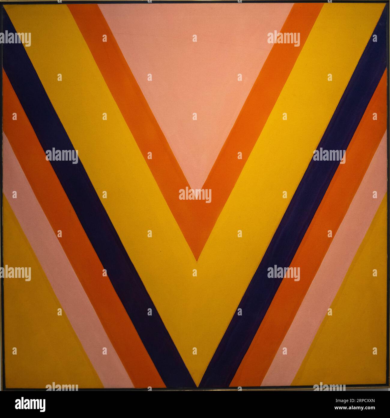 Kenneth Noland, New Light, 1963, acrilico su tela, Ulster Museum, Belfast, Irlanda del Nord, Regno Unito Foto Stock