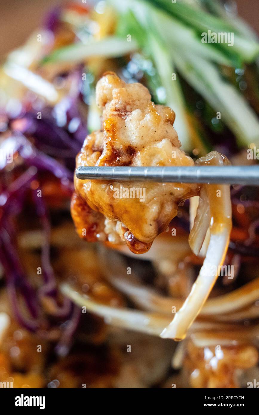 Il Jajangmyeon è un piatto cinese coreano conosciuto come noodle di fagioli  neri coreani Foto stock - Alamy