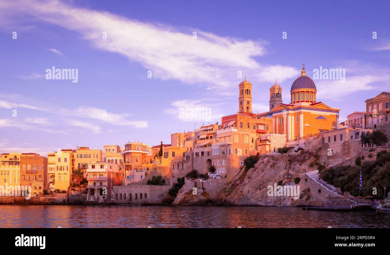 Chiesa di Syros Agios Nikolaos, Ermoupolis, Cicladi, Syros Foto Stock