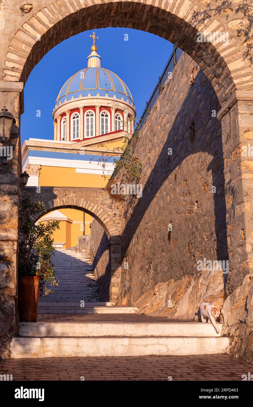 Chiesa di Syros Agios Nikolaos, Ermoupolis, Cicladi, Syros Foto Stock