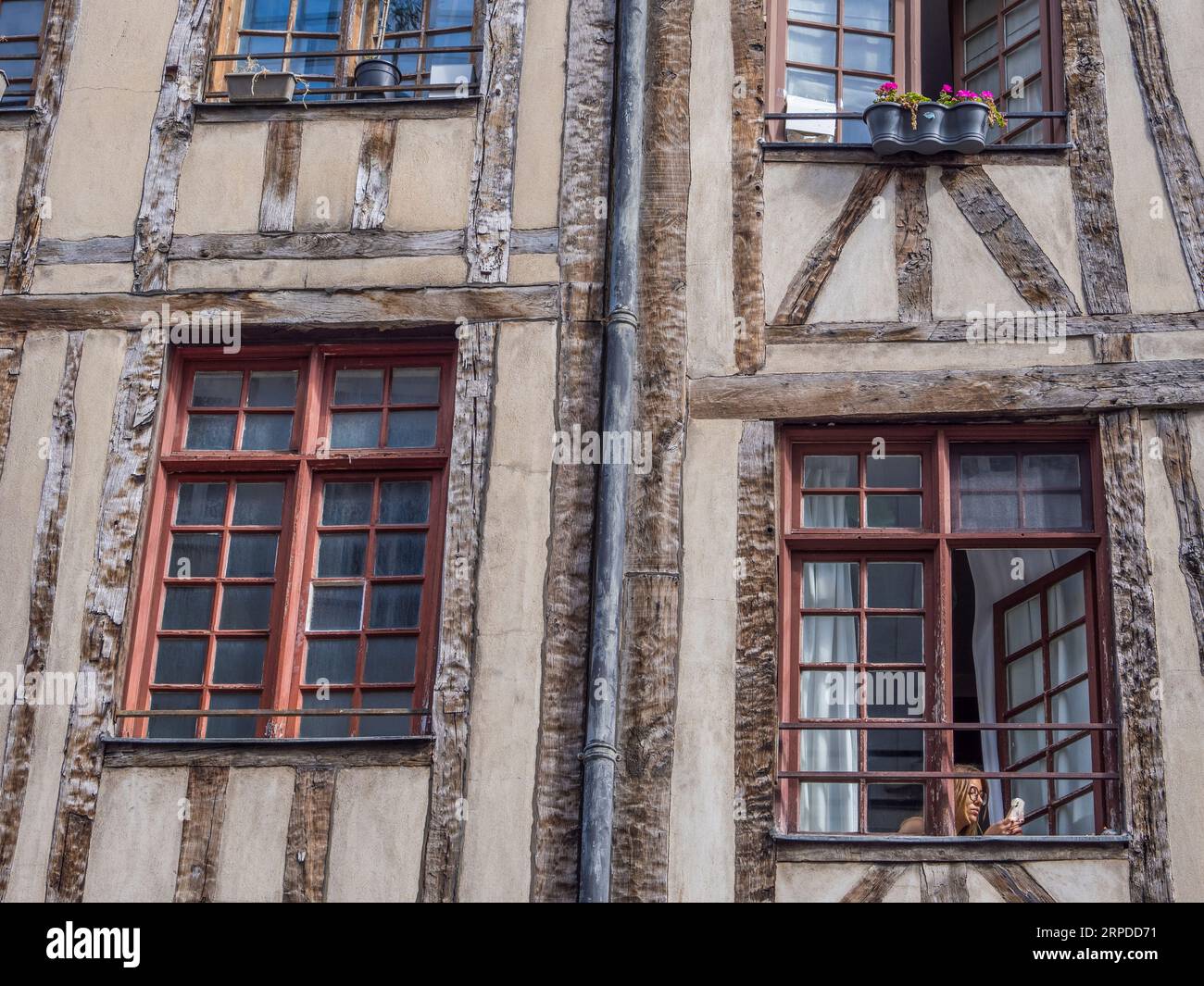 Maison du Faucheur e Maison du Mouton, due degli edifici più antichi di Parigi, Rue Francois Miron, Parigi, Francia, Europa, UE. Foto Stock