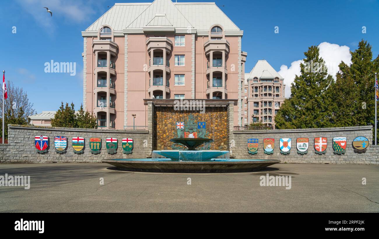 Confederation Park a Victoria, Vancouver Island, British Columbia, Canada. Foto Stock