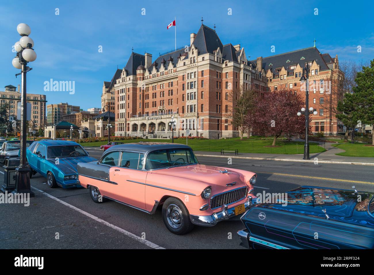 La Empress Hotel in Victoria, Isola di Vancouver, British Columbia, Canada. Foto Stock