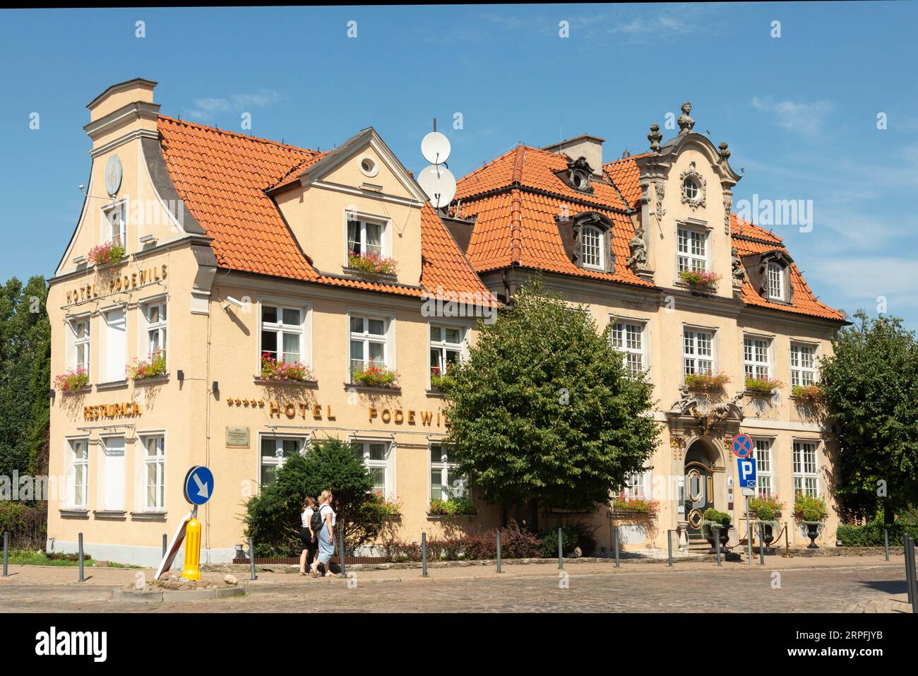 L'hotel boutique a cinque stelle Podewils nel centro storico di Danzica, Polonia, Europa, UE Foto Stock