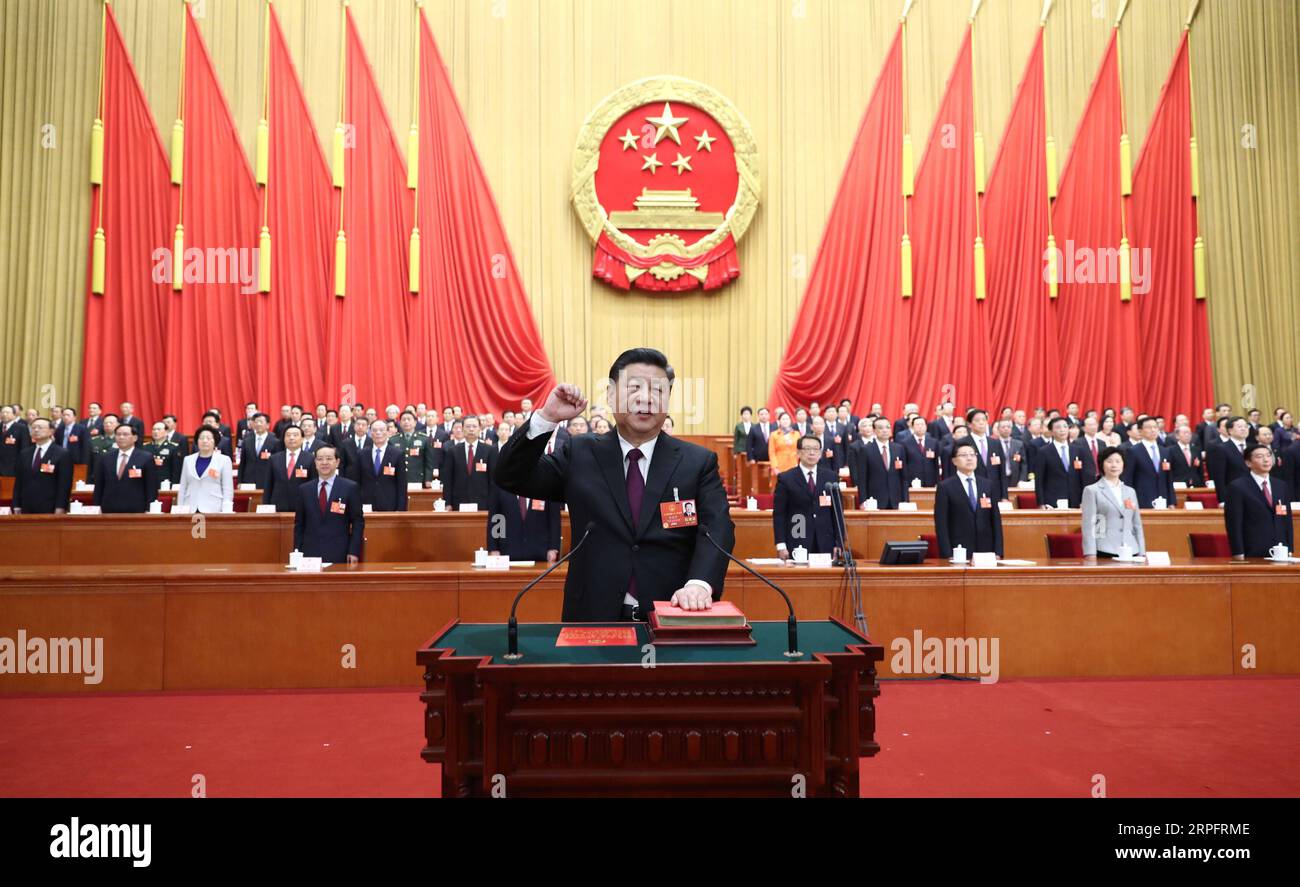 190930 PECHINO, 30 settembre 2019 Xi Jinping presta un giuramento