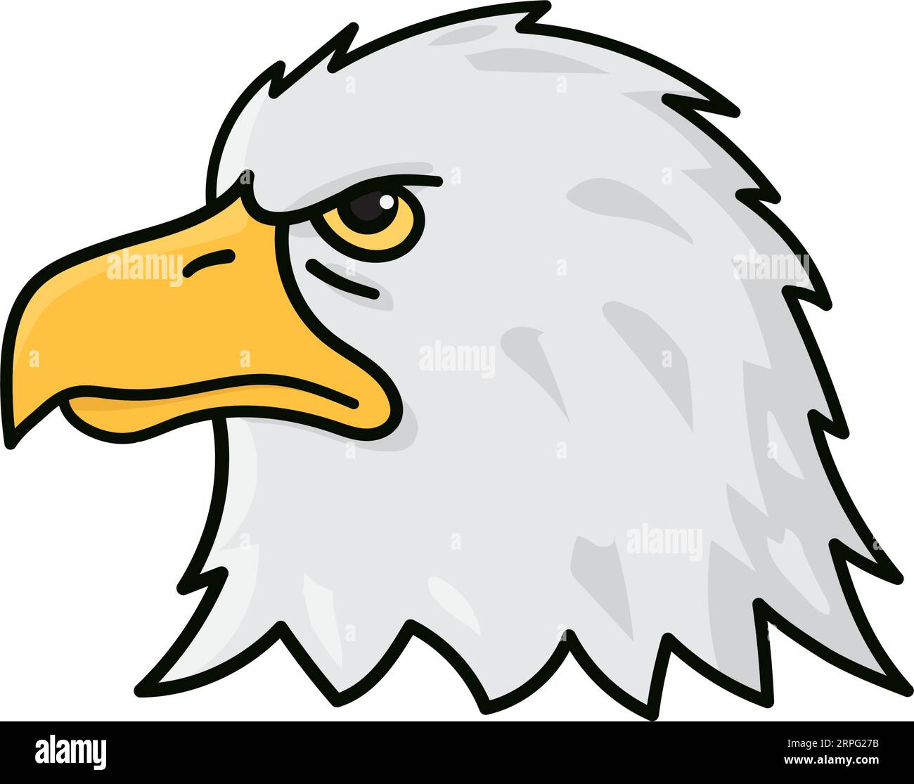 Illustrazione vettoriale isolata della testa di aquila calva per l'American Eagle Day del 20 giugno Illustrazione Vettoriale