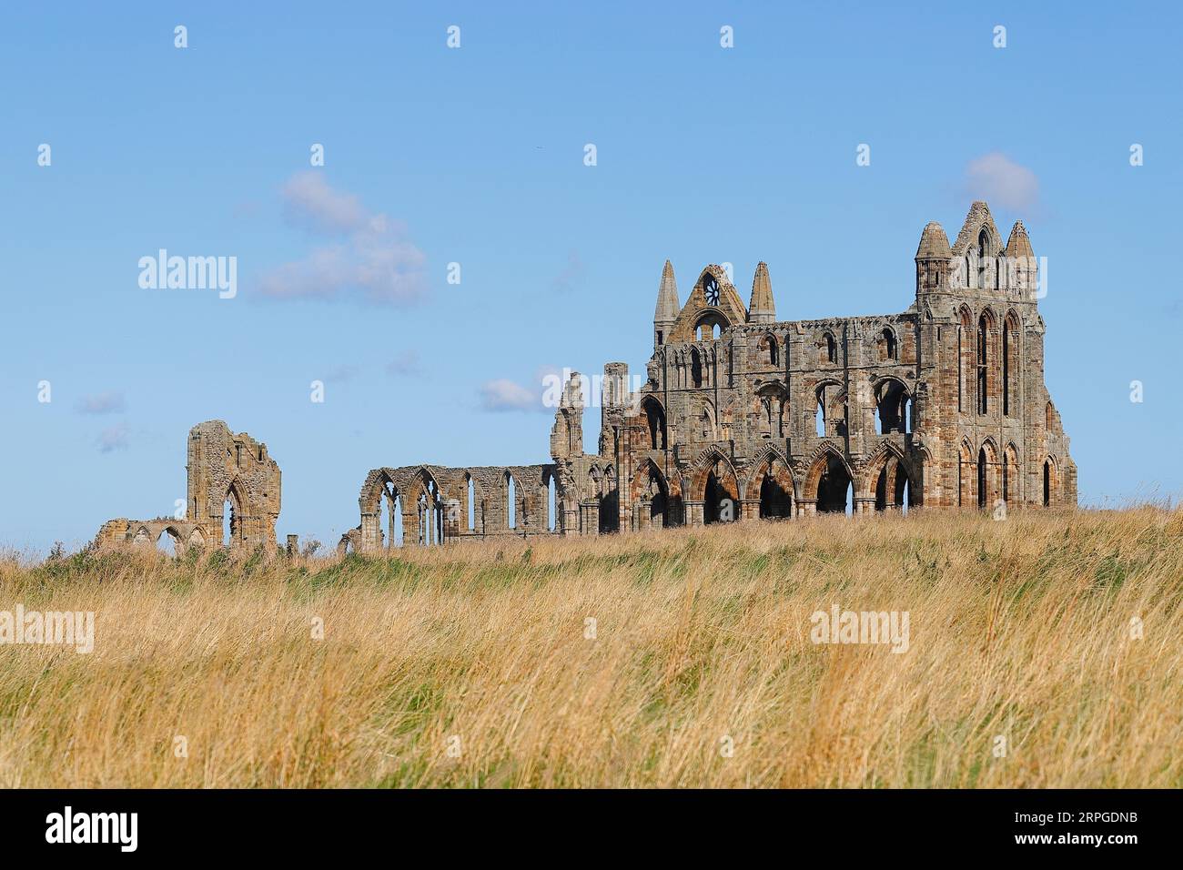 Whitby Abbey, North Yorkshire, Regno Unito Foto Stock