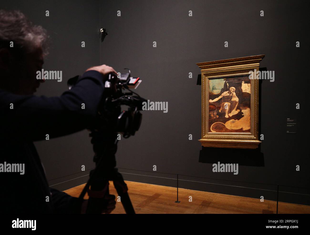 191023 -- PARIGI, 23 ottobre 2019 -- Un cameraman gira il dipinto Saint Jerome Praying in the Wilderness di Leonardo da Vinci al Museo del Louvre di Parigi, Francia, 22 ottobre 2019. Una straordinaria mostra su Leonardo da Vinci inizierà giovedì al Museo del Louvre per commemorare il quinto centenario della morte dell'artista. FRANCE-PARIS-LOUVER MUSEUM-LEONARDO DA VINCI EXHIBITION GAOXJING PUBLICATIONXNOTXINXCHN Foto Stock 191023 -- PARIGI, 23 ottobre 2019 -- Un cameraman gira il dipinto Saint Jerome Praying in the Wilderness di Leonardo da Vinci al Museo del Louvre di Parigi, Francia, 22 ottobre 2019. Una straordinaria mostra su Leonardo da Vinci inizierà giovedì al Museo del Louvre per commemorare il quinto centenario della morte dell'artista. FRANCE-PARIS-LOUVER MUSEUM-LEONARDO DA VINCI EXHIBITION GAOXJING PUBLICATIONXNOTXINXCHN Foto Stock