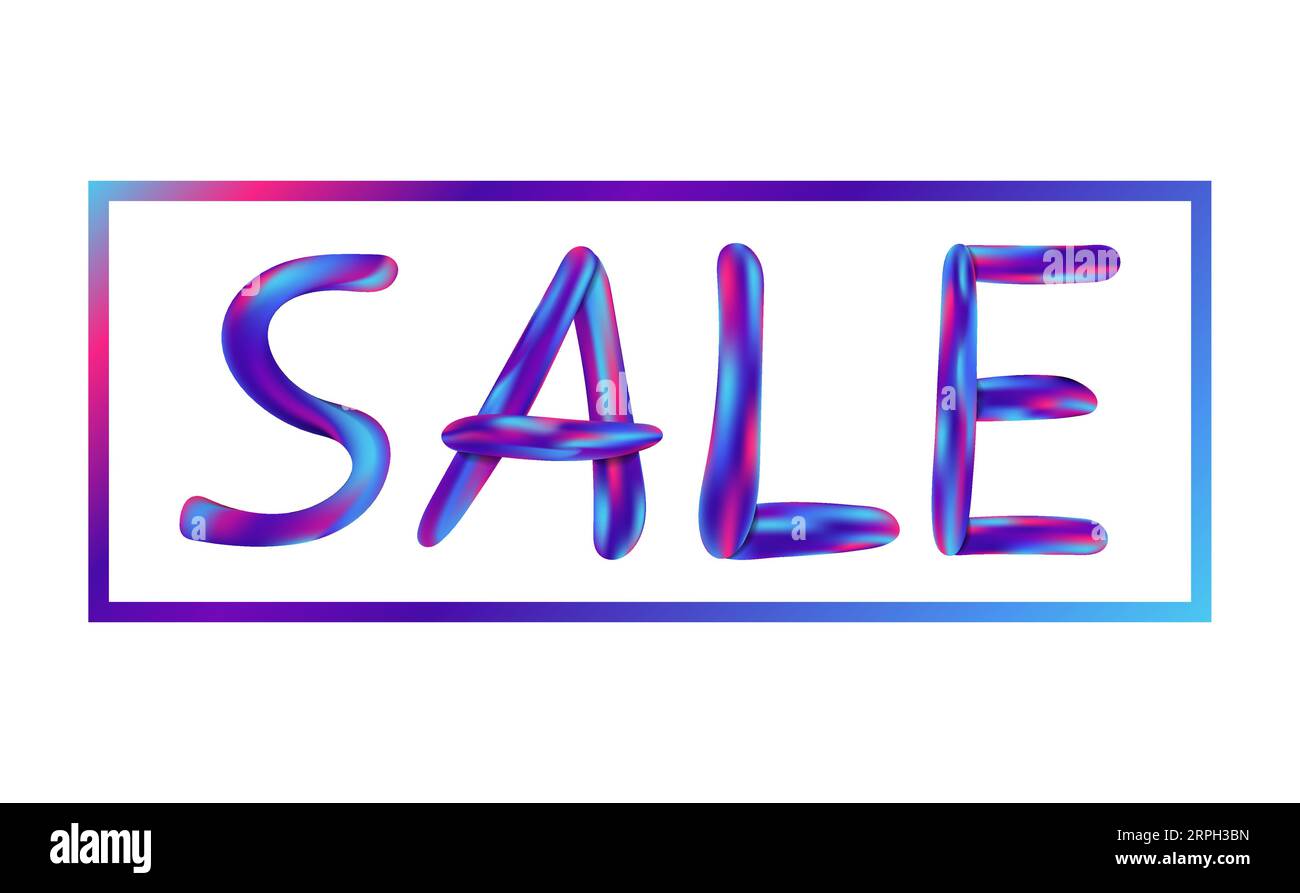 Sfondo mesh modello tipografia scritta a mano banner di vendita Illustrazione Vettoriale
