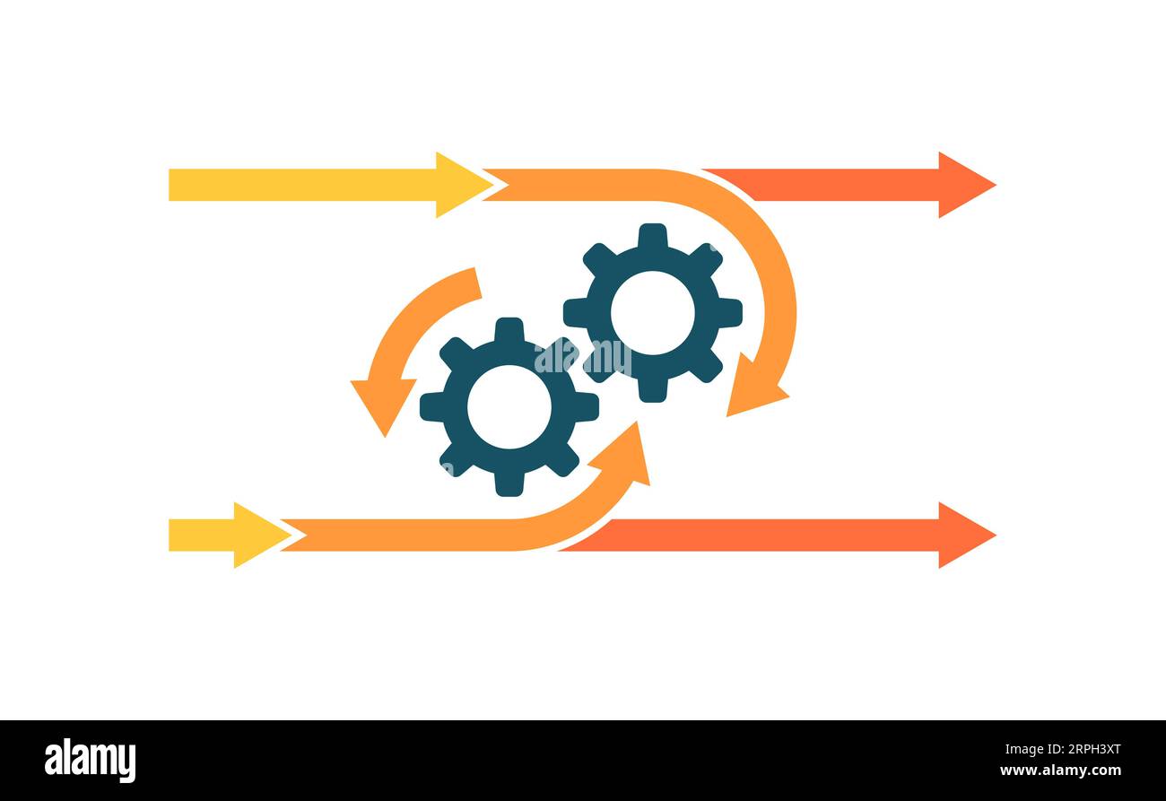 Processo di crescita e sviluppo agile Illustrazione Vettoriale