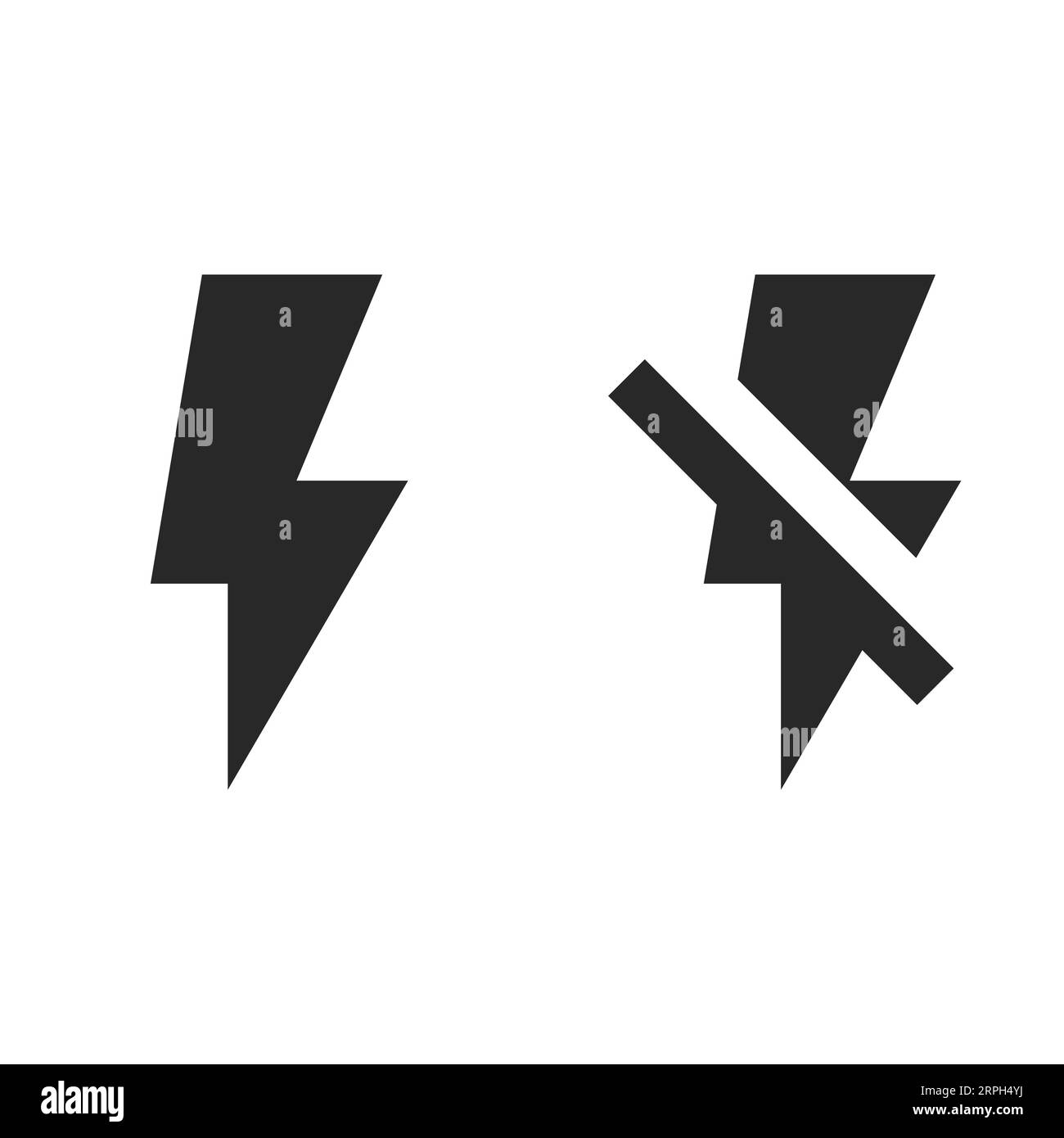 Icona Thunderbolt flash On Off Illustrazione Vettoriale