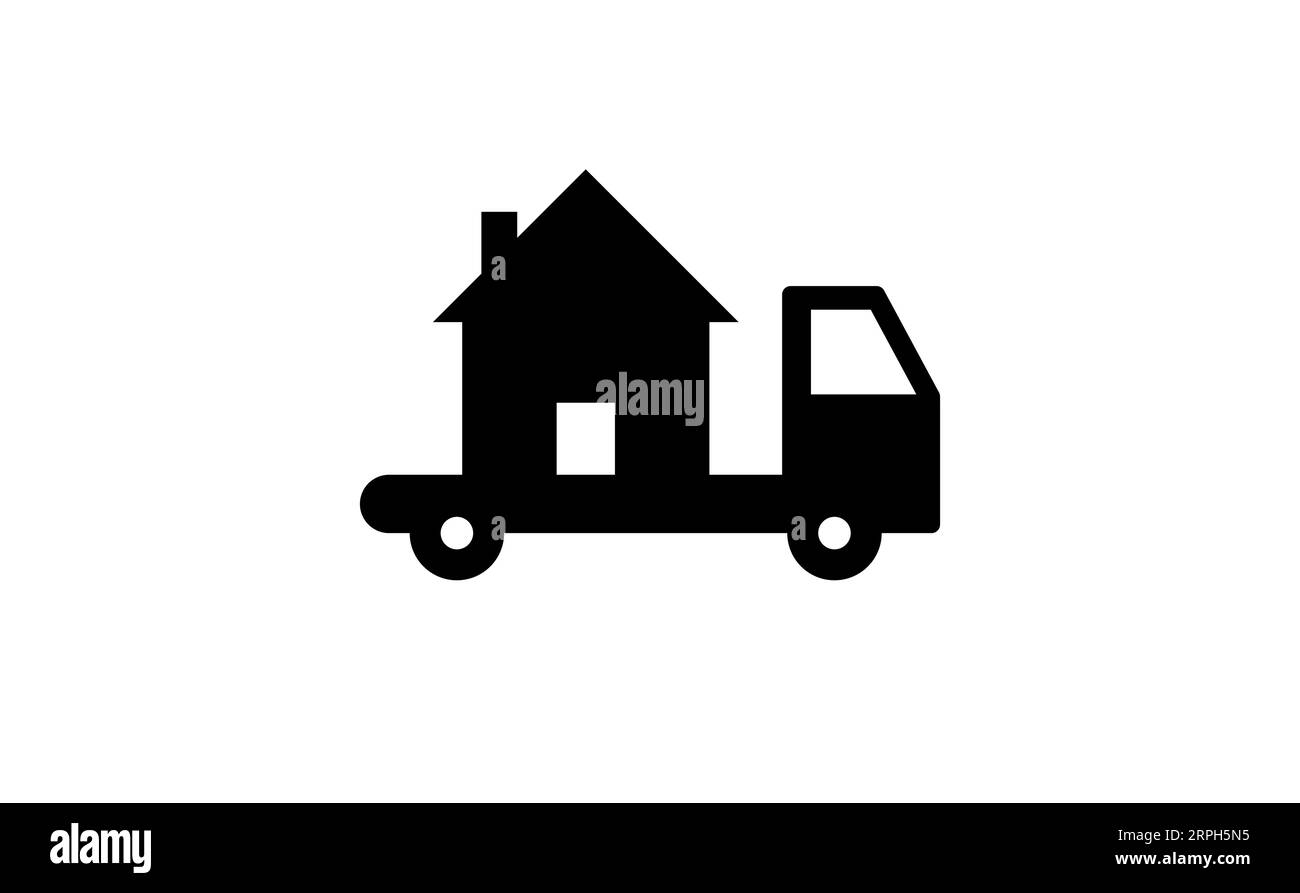 Modello di design del logo Home Move Services Illustrazione Vettoriale