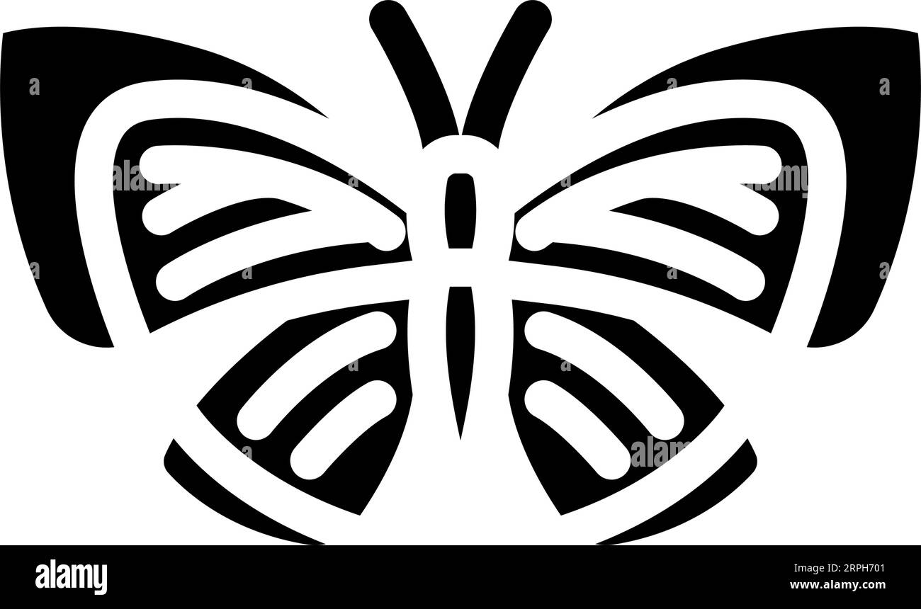 illustrazione del vettore dell'icona del glifo dell'insetto dell'azzurro della molla Illustrazione Vettoriale