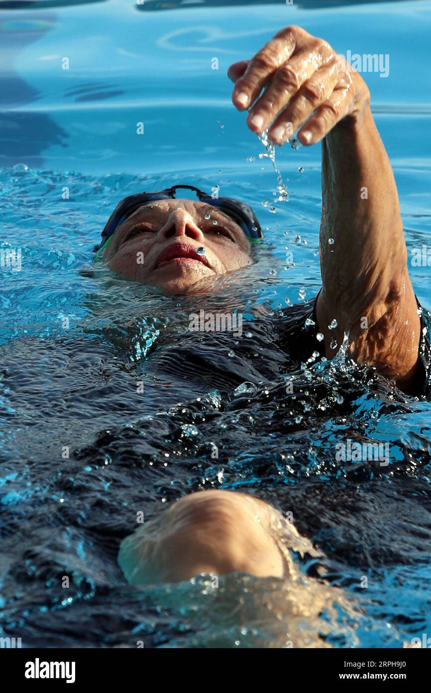 191103 -- ALESSANDRIA, 3 novembre 2019 -- un anziano nuotatore egiziano nuota ad Alessandria, Egitto, il 31 ottobre 2019. Masters nuoto, un'attività ricreativa in rapida crescita, è una classe speciale di nuoto competitivo per i nuotatori di età pari o superiore a 25 anni. In Egitto, Masters nuoto è iniziato dai primi anni '2000, e si sta diffondendo in particolare negli ultimi anni. PER ANDARE CON caratteristiche: Anziani nuotatori egiziani Masters dimostrano che l'età è solo un numero SPEGYPT-ALESSANDRIA-ANZIANI NUOTATORI MAESTRI AhmedxGomaa PUBLICATIONxNOTxINxCHN Foto Stock