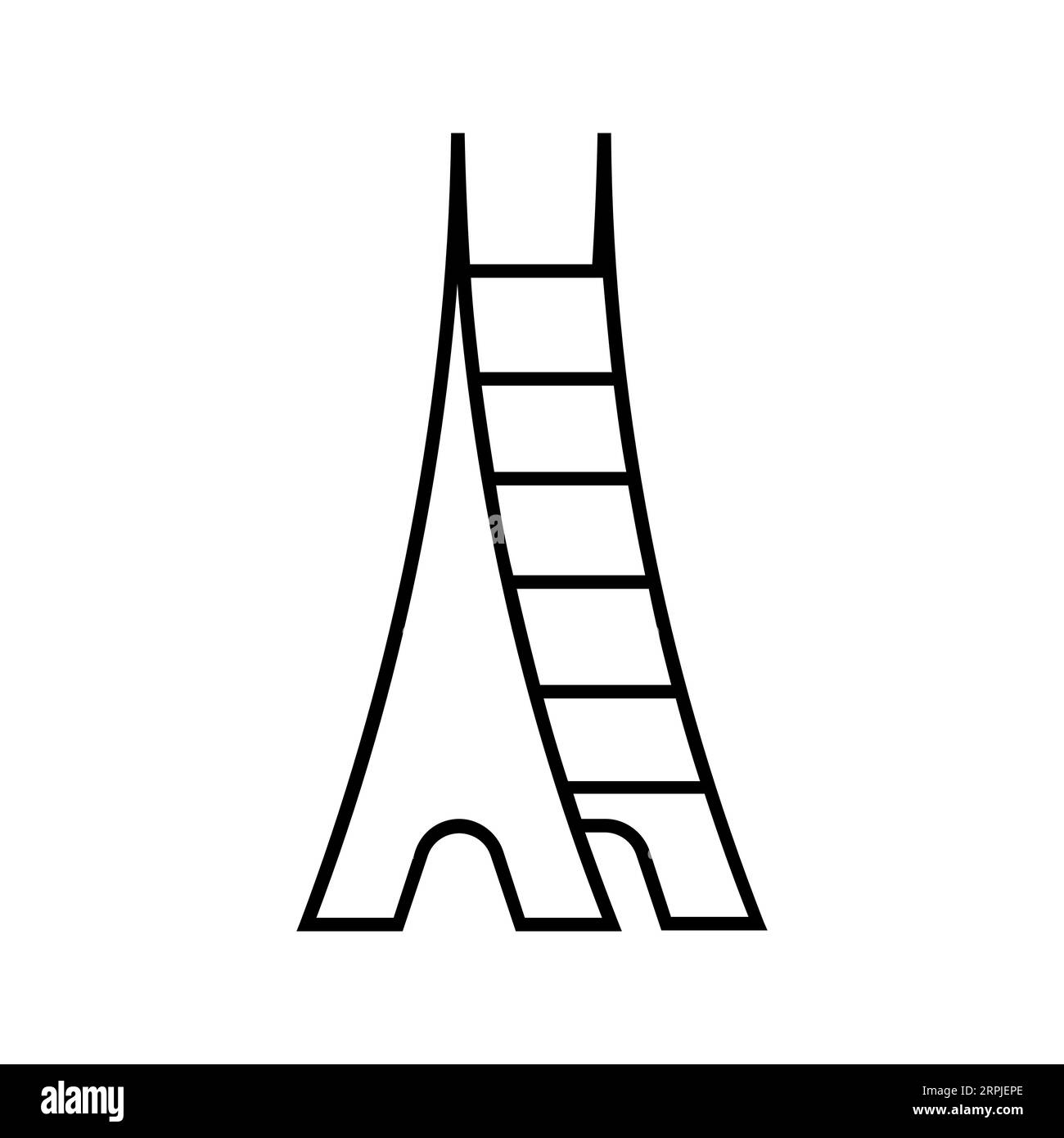 Icona TOWER Editable e Resizeable Vector Illustrazione Vettoriale