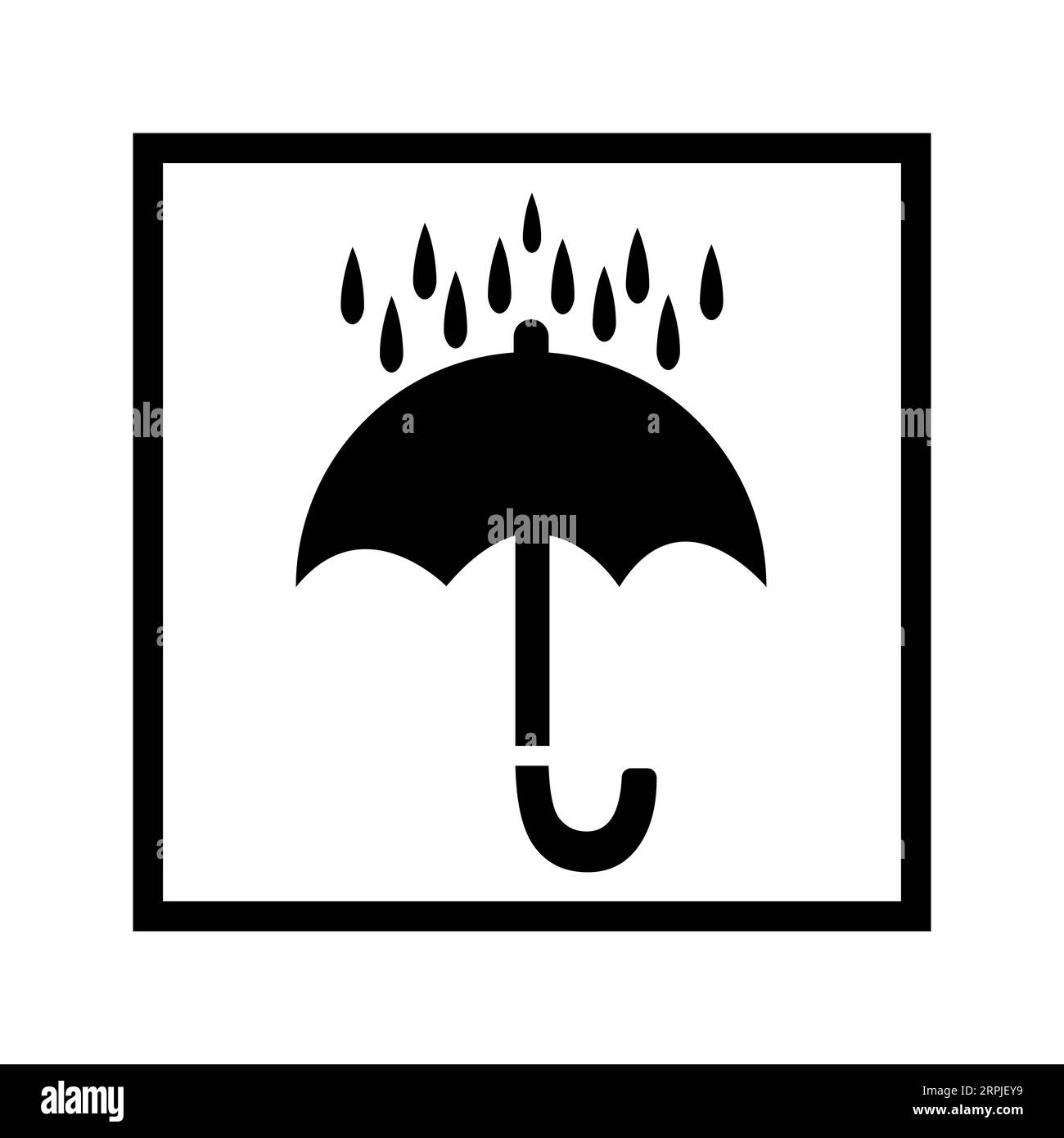 Icona Vector modificabile e ridimensionabile dei simboli di imballaggio ASCIUTTO Illustrazione Vettoriale