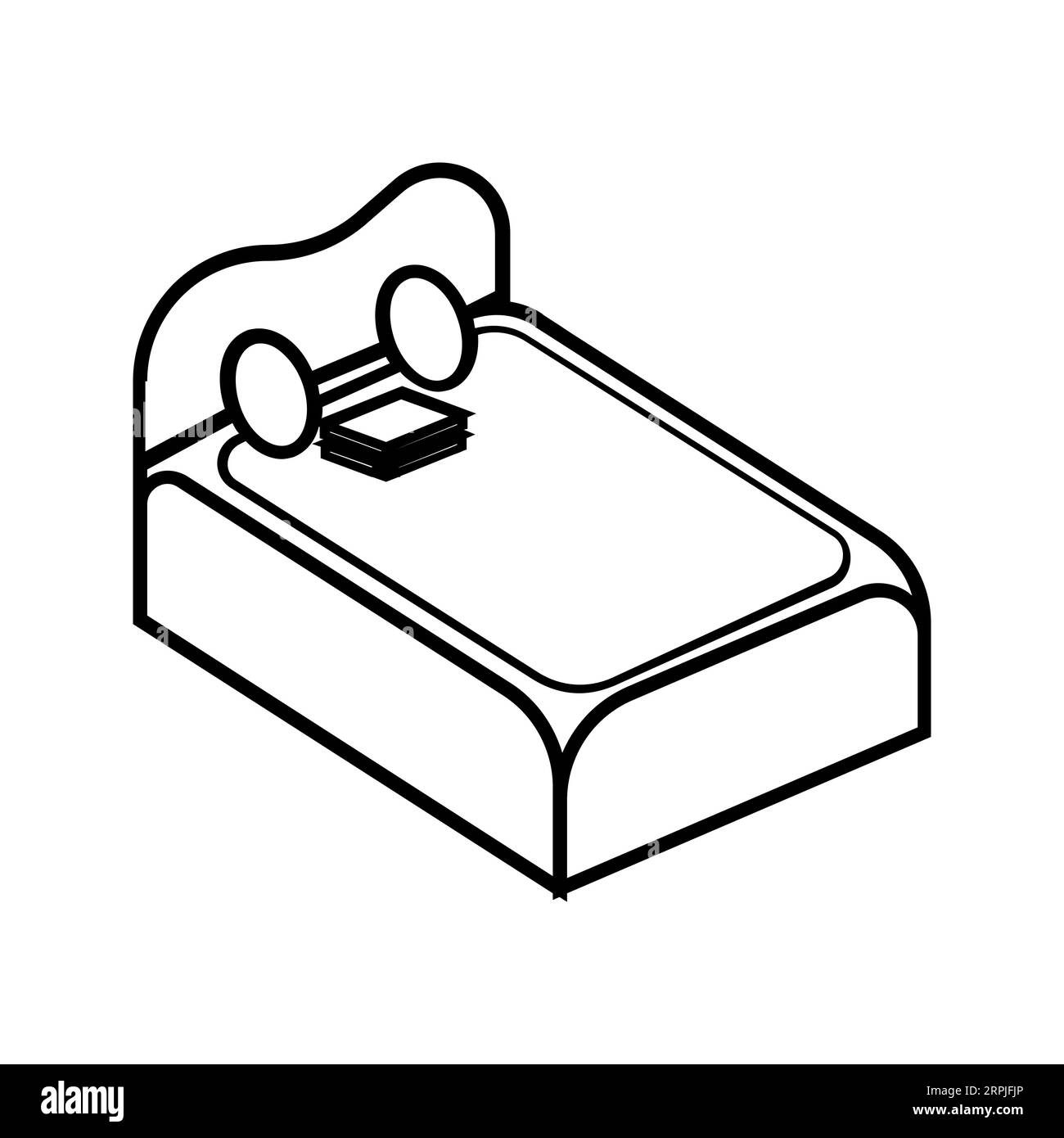 Icona LETTO modificabile e vettore ridimensionabile Illustrazione Vettoriale