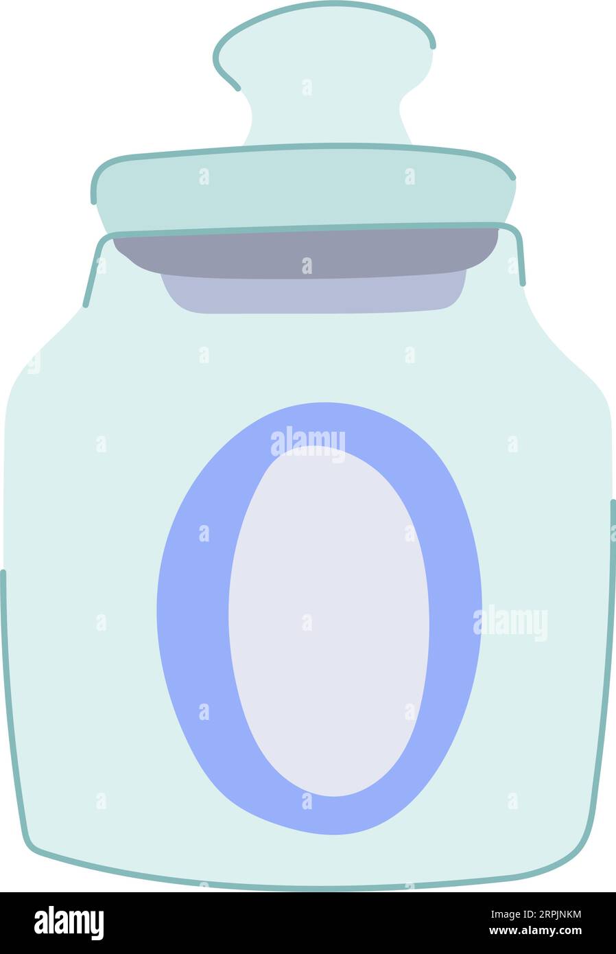 illustrazione vettoriale del cartone animato del contenitore in vetro da cucina Illustrazione Vettoriale
