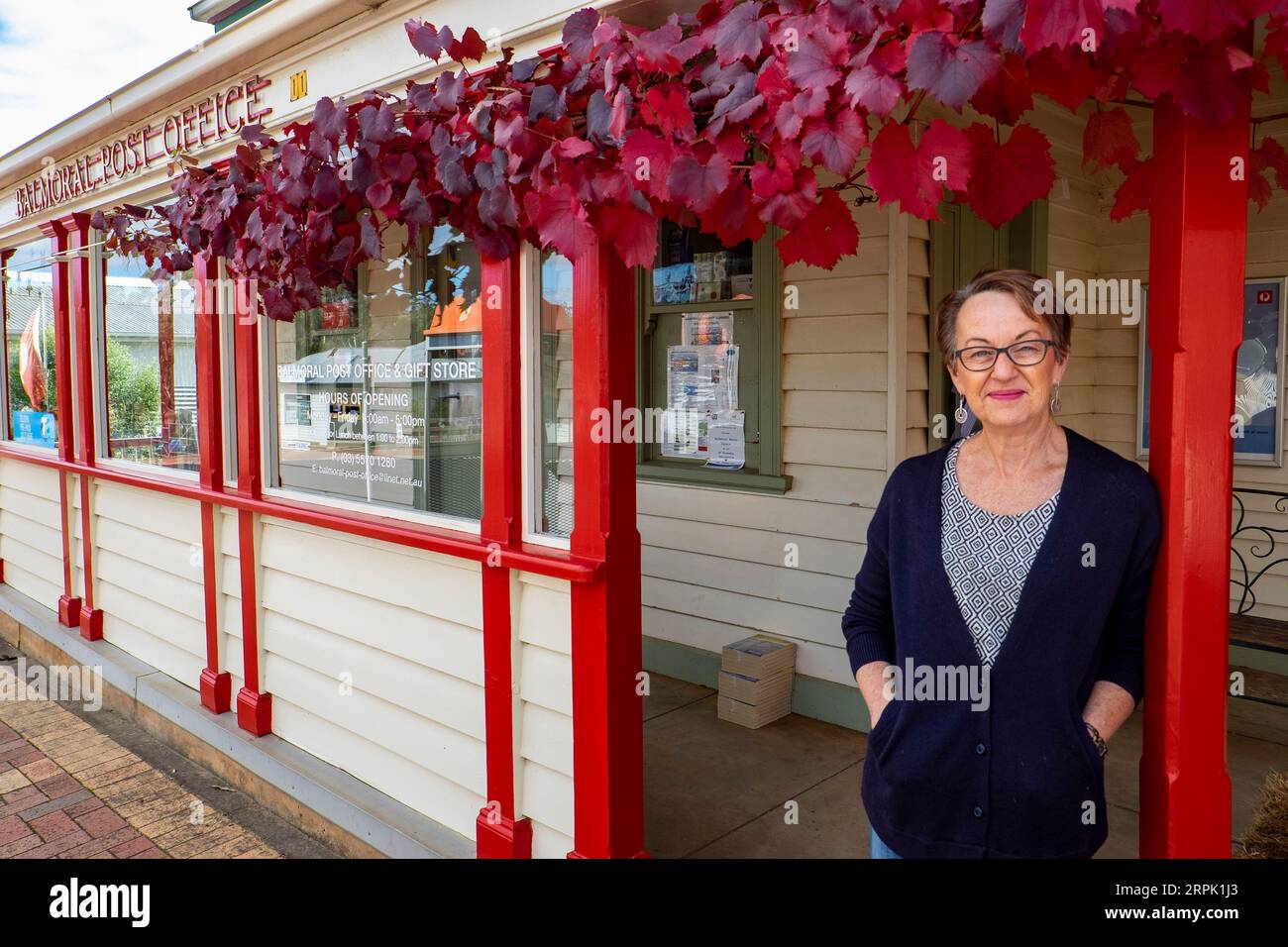 Postmistress Victorian Country Town nel Southern District shire of the Grampians; codice postale 3407 Foto Stock