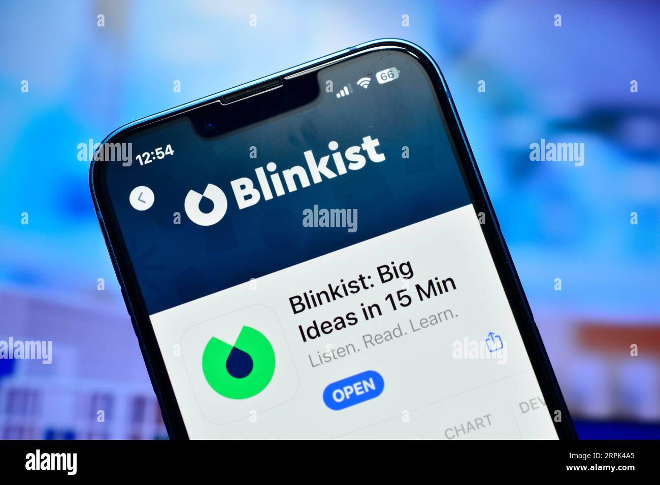 Nuova Delhi, India 4 settembre 2023:- l'app Blinkist nell'appstore era utilizzata per leggere libri online Foto Stock