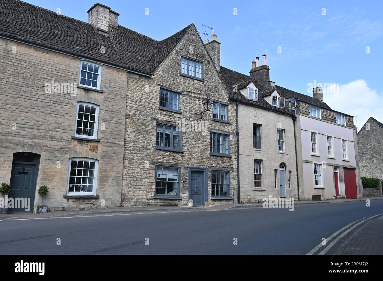 Case a schiera, Tetbury, Gloucestershire Foto Stock