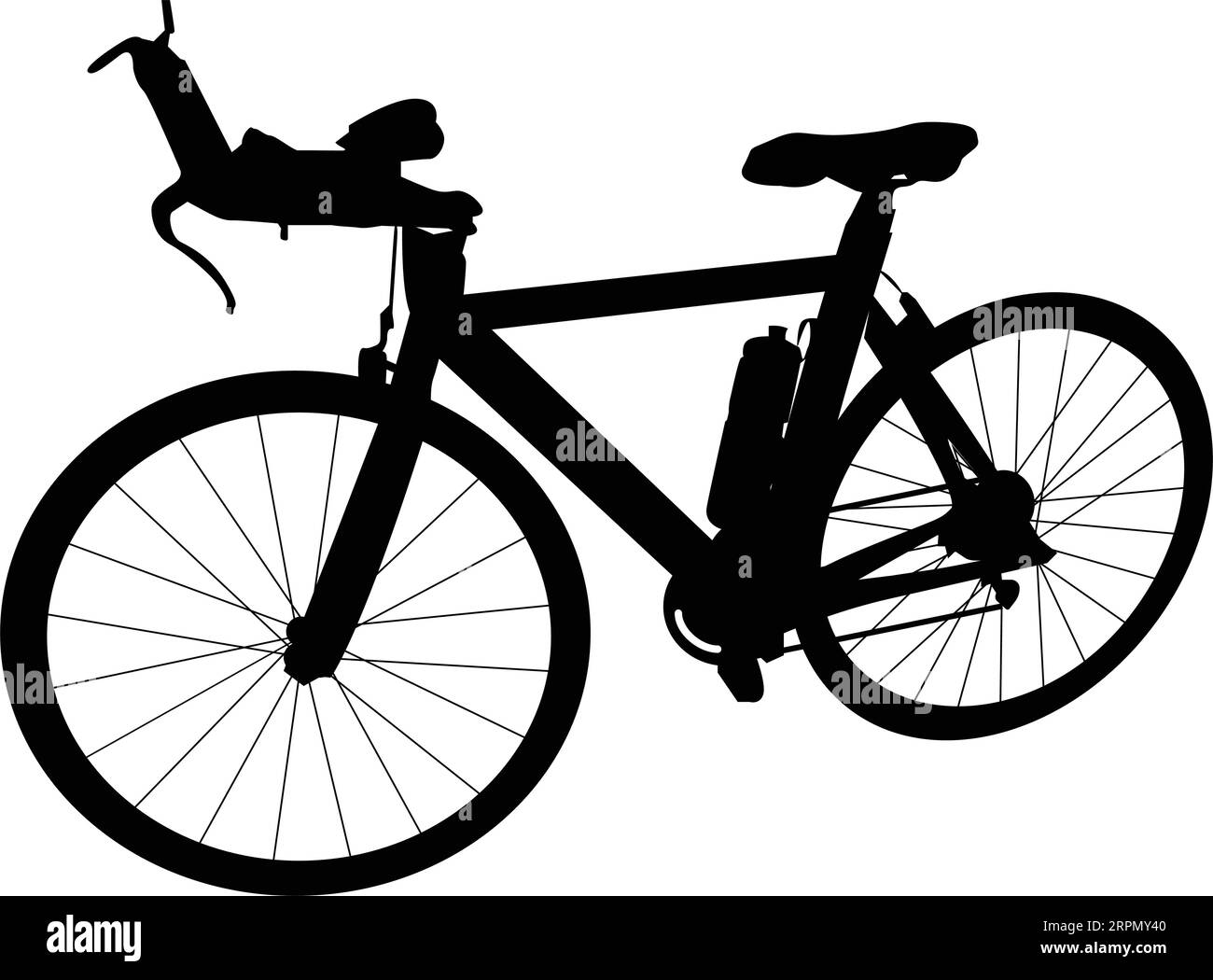 La silhouette di una bicicletta Illustrazione Vettoriale