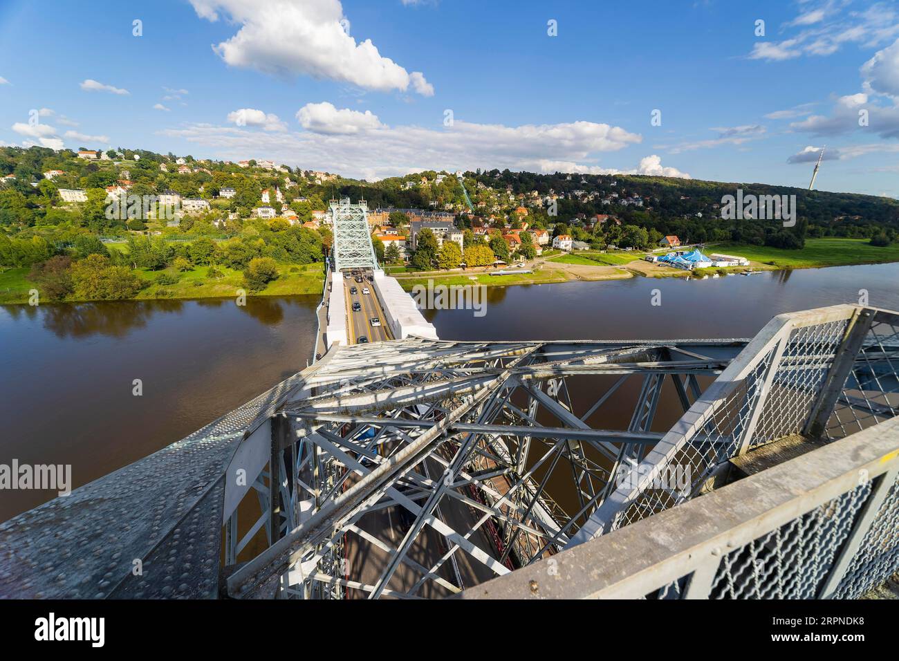 Elbe Bridge Blue Wonder Foto Stock