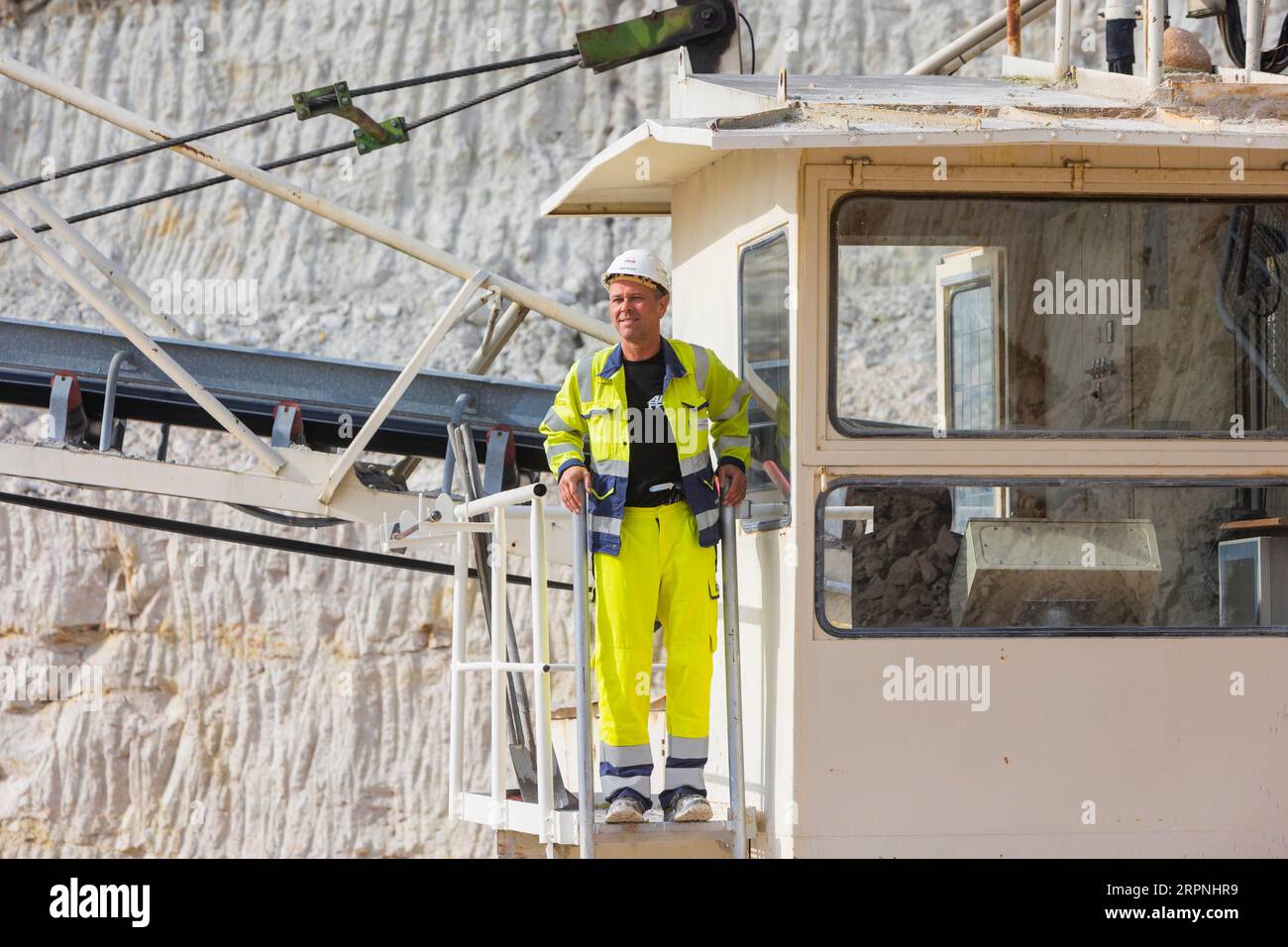 Schleben opencast mine Foto Stock