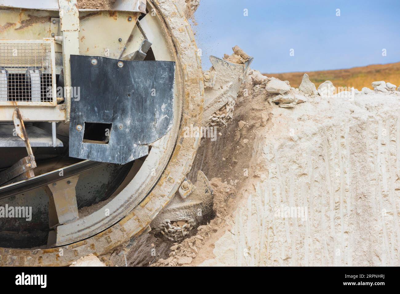 Schleben opencast mine Foto Stock