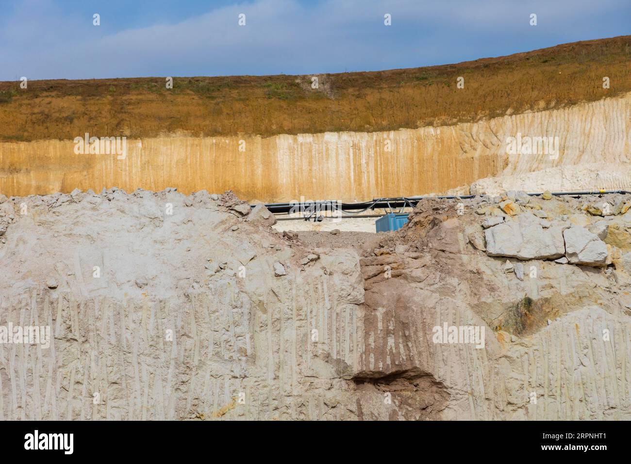 Schleben opencast mine Foto Stock