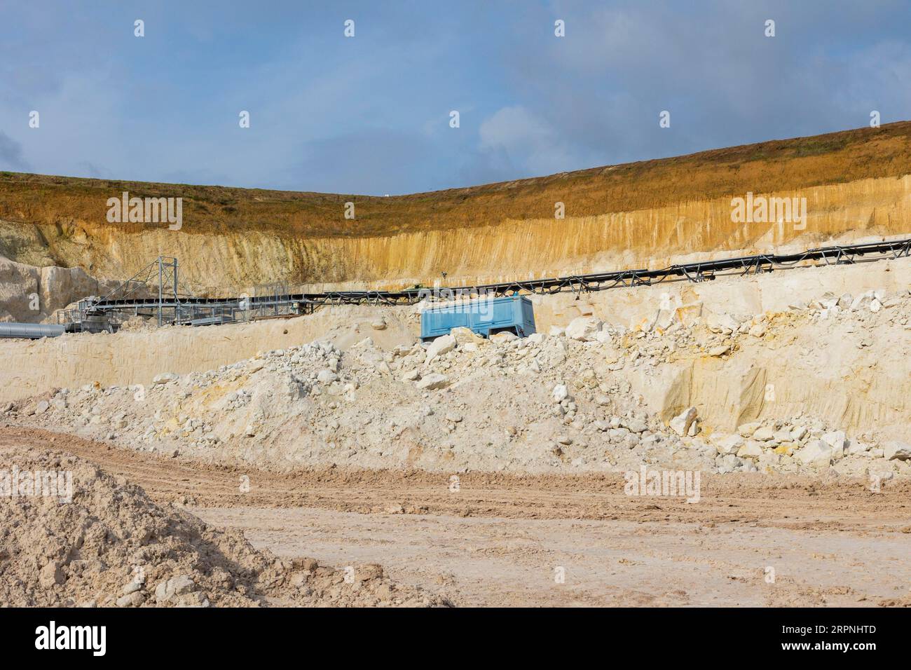 Schleben opencast mine Foto Stock