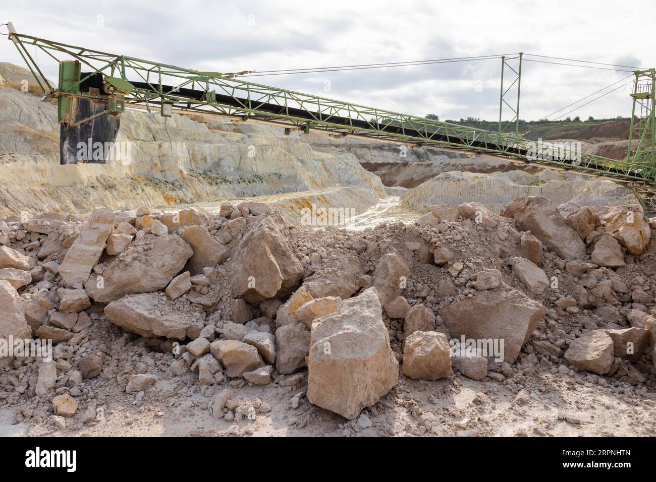 Schleben opencast mine Foto Stock