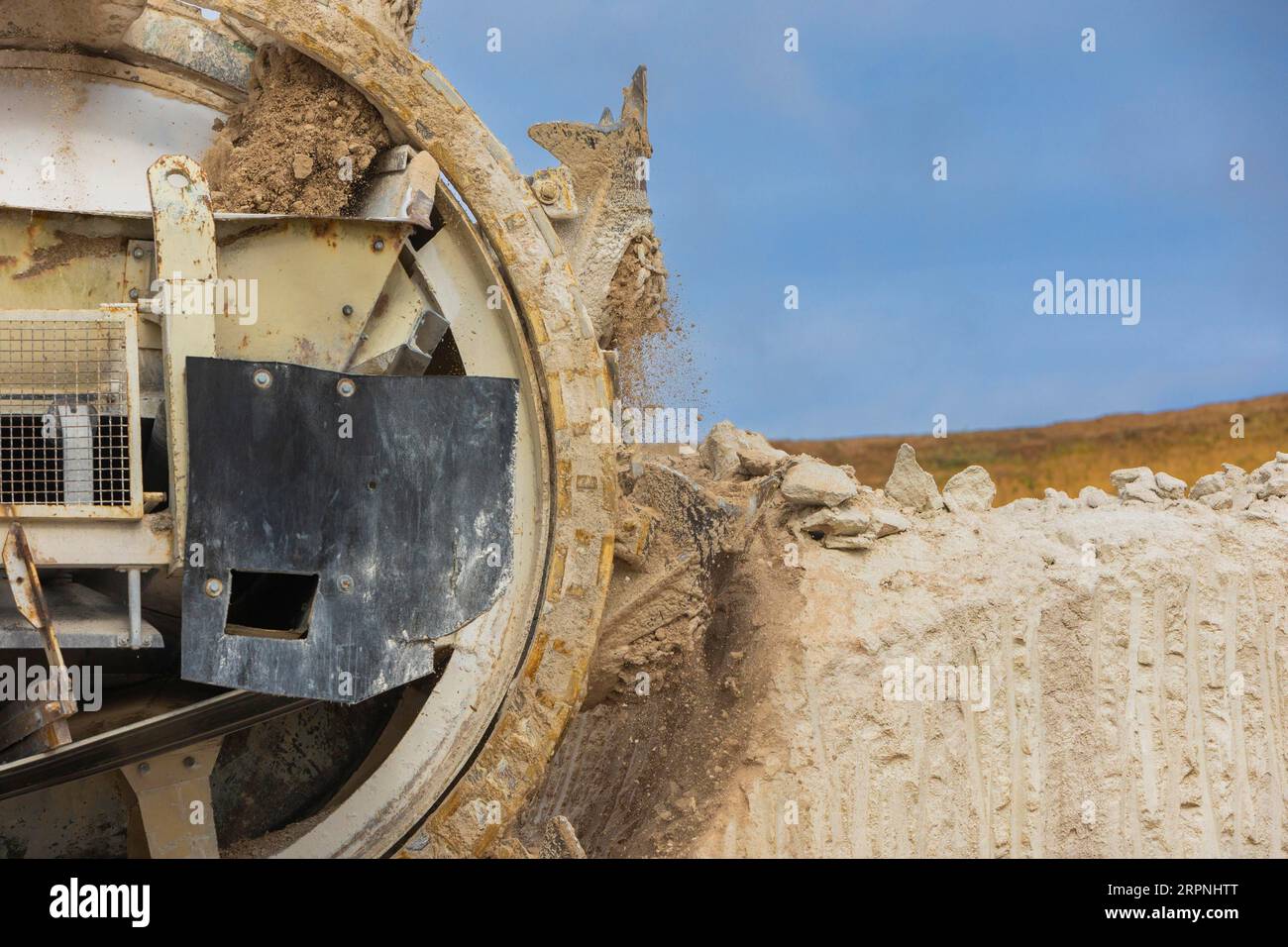 Schleben opencast mine Foto Stock