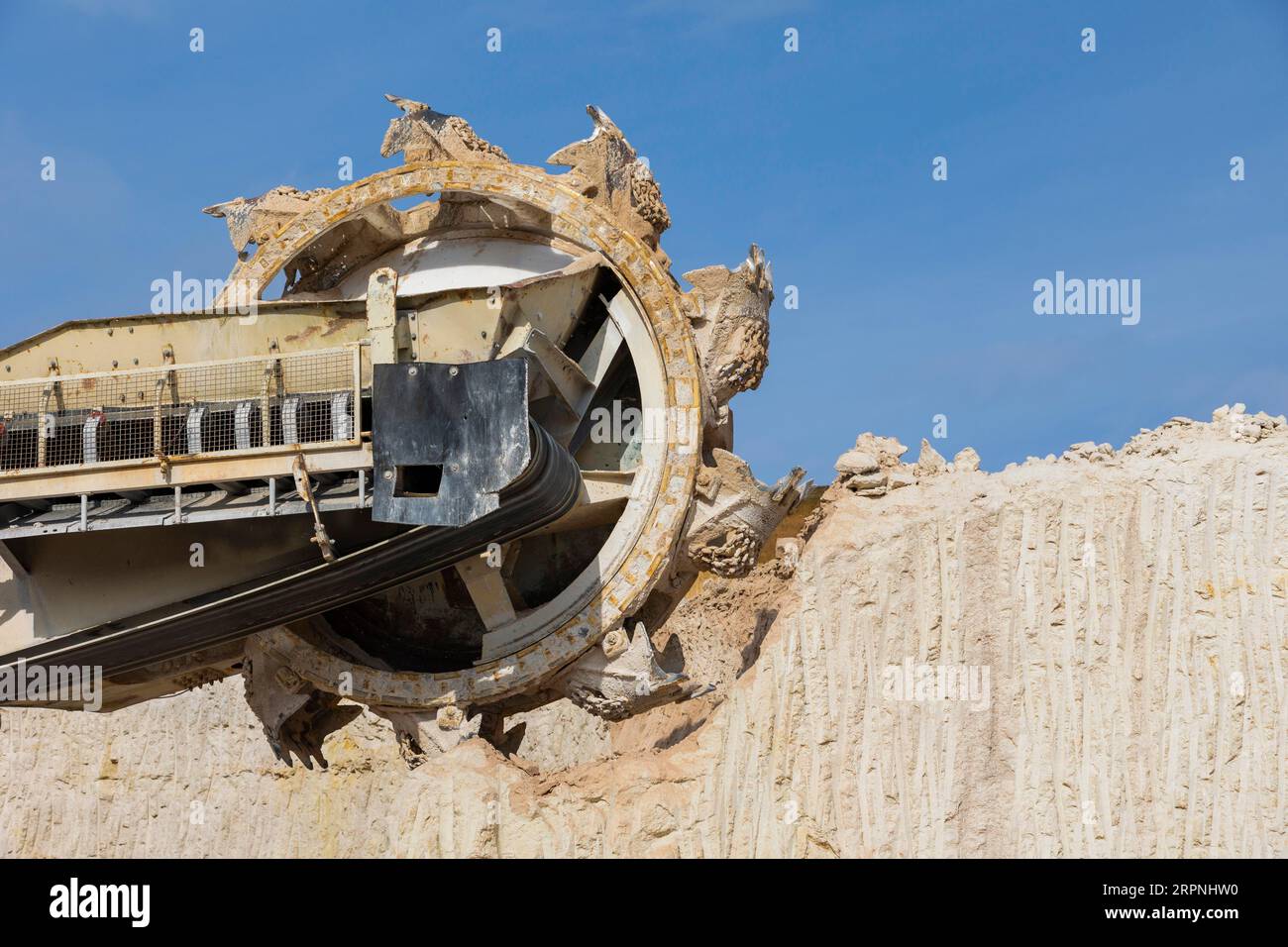 Schleben opencast mine Foto Stock