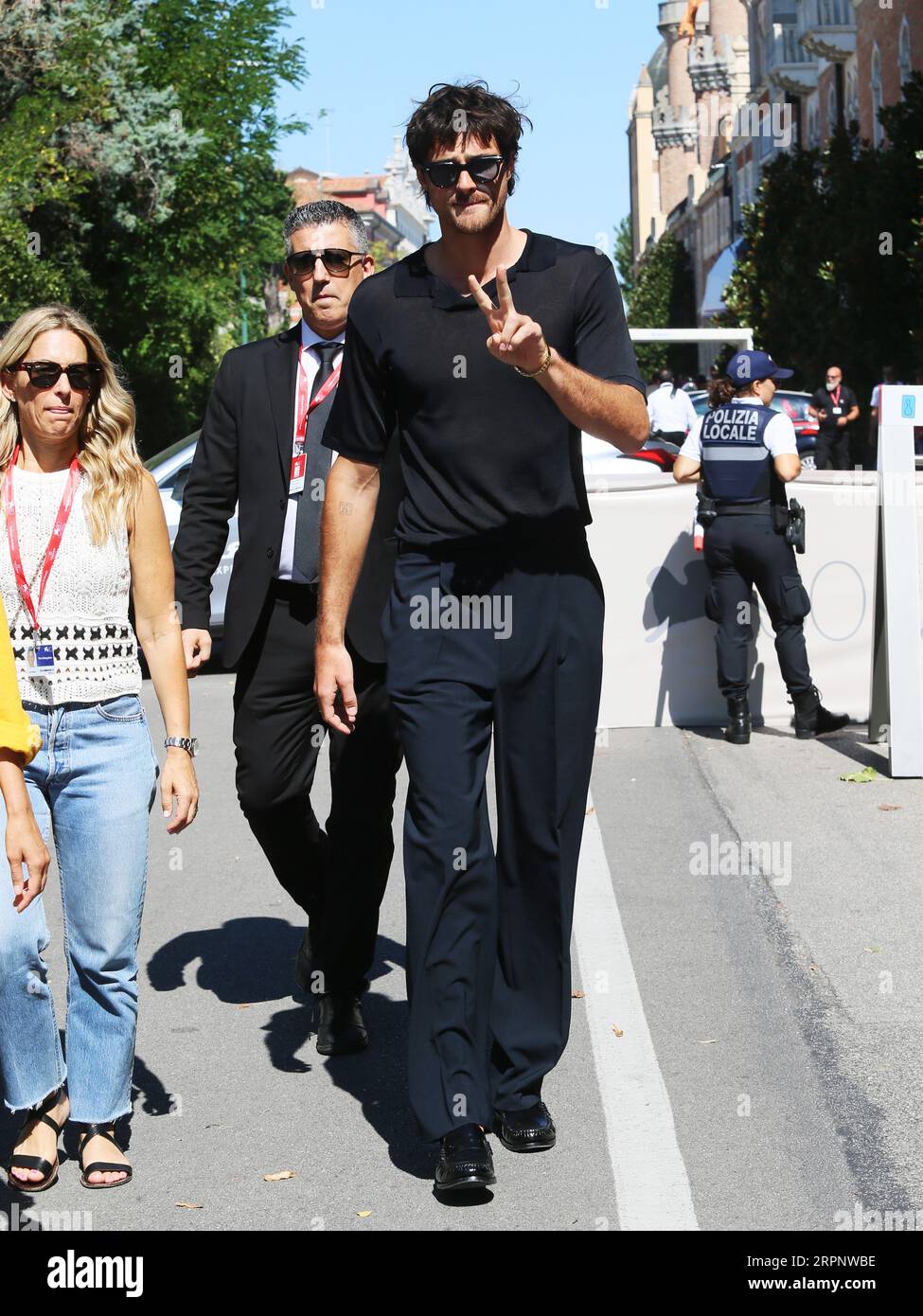 Venezia, Italia. 5 settembre 2023. 7° giorno - persone a Venezia - Jacob Elordi a piedi per il Lido credito: Agenzia fotografica indipendente/Alamy Live News Foto Stock