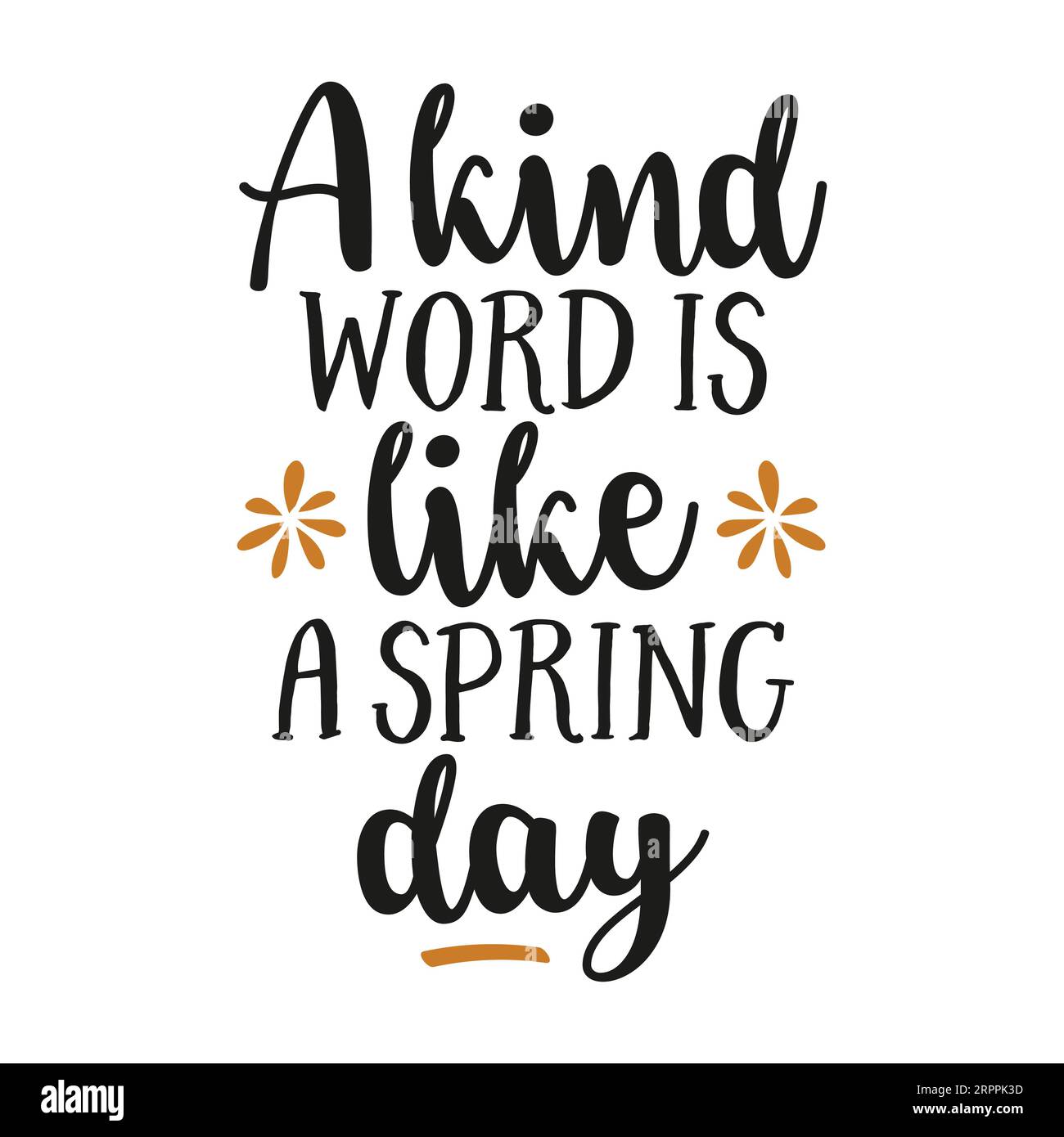 una parola gentile è come una tipografia primaverile il design della t-shirt, la stampa della t-shirt, la calligrafia, le lettere, i disegni della t-shirt, T-shirt silhouette Illustrazione Vettoriale