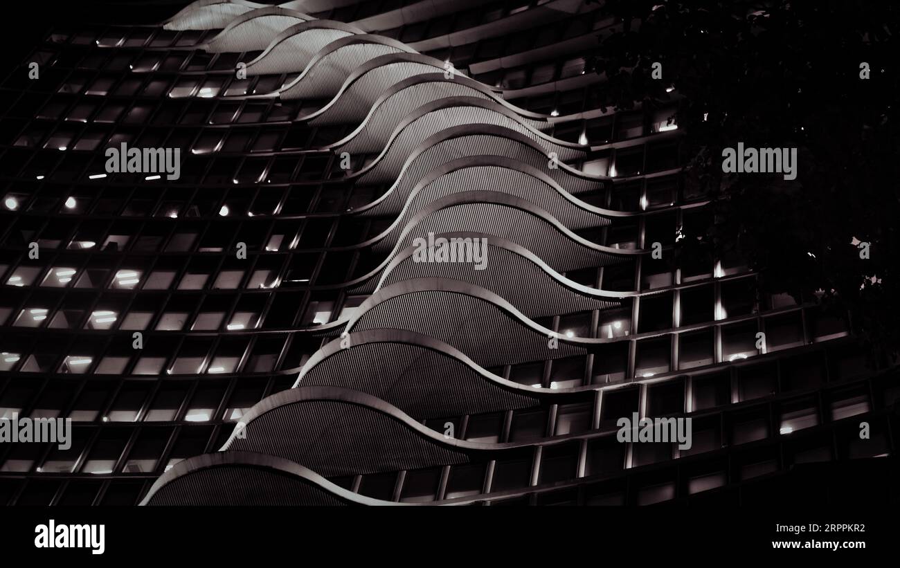 La diversa arte delle architetture, Metro Manila Filippine. Messeplatz città di Basilea Svizzera Foto Stock