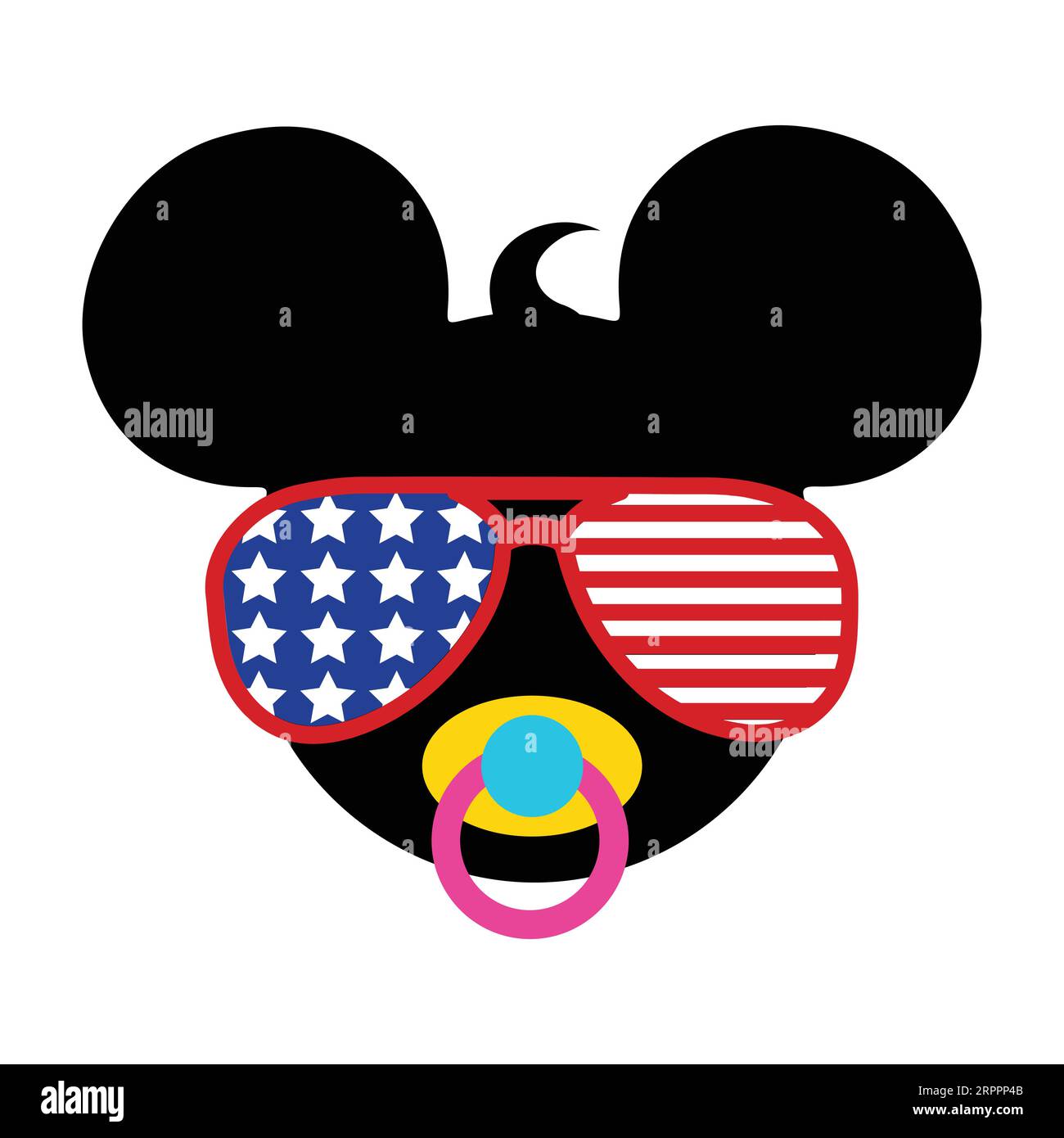 Occhiali da sole American baby Typography T-shirt design, stampa tee, calligrafia, lettering, disegni t-shirt, T-shirt silhouette Illustrazione Vettoriale