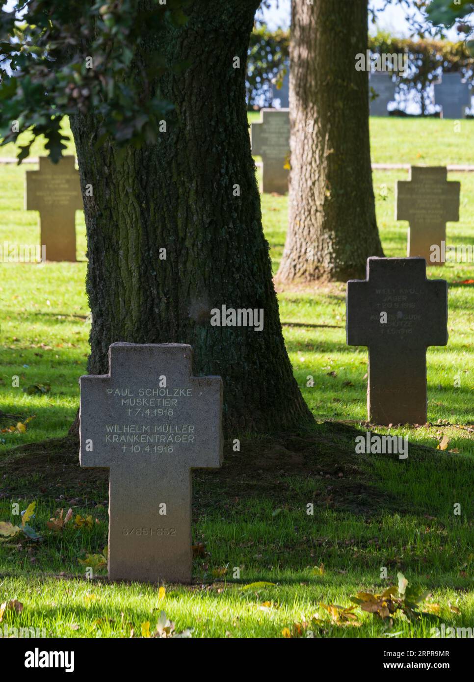 Cimitero militare tedesco di Rancourt, somme, Francia Foto Stock