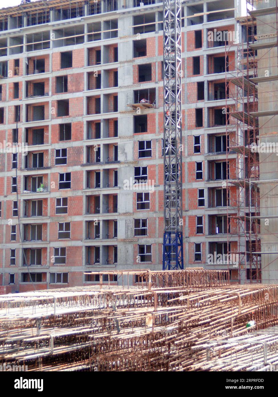 moderno edificio di appartamenti in costruzione Foto Stock