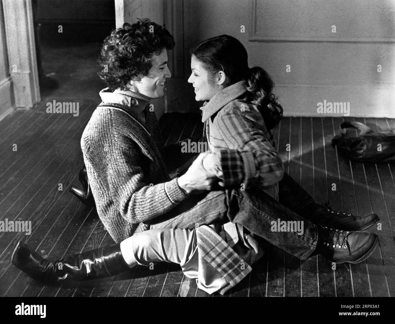 Michael Ontkean, Amy Irving, sul set del film "Voices", MGM, United Artists, 1979 Foto Stock