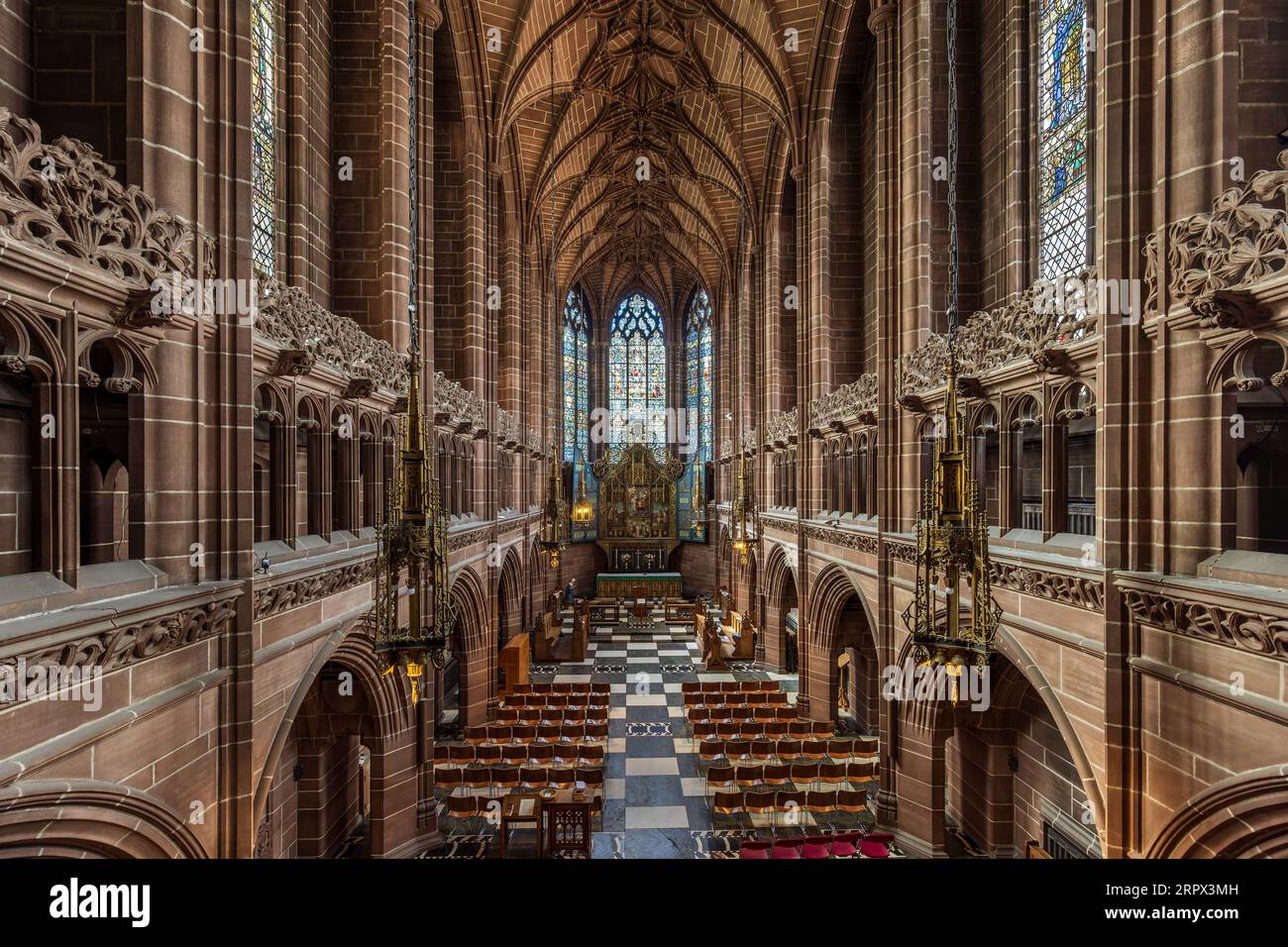 Lady Chapel, Liverpool Anglican Cathedral, un edificio storico di grado 1 sul St James Mount , Merseyside, Inghilterra, Regno Unito Foto Stock