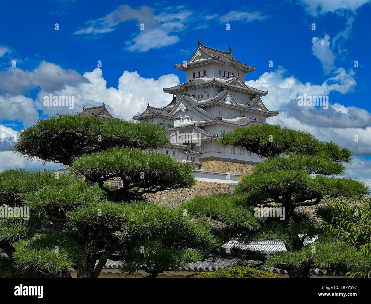 Castello Himeji vicino a Kobe, Giappone Foto Stock