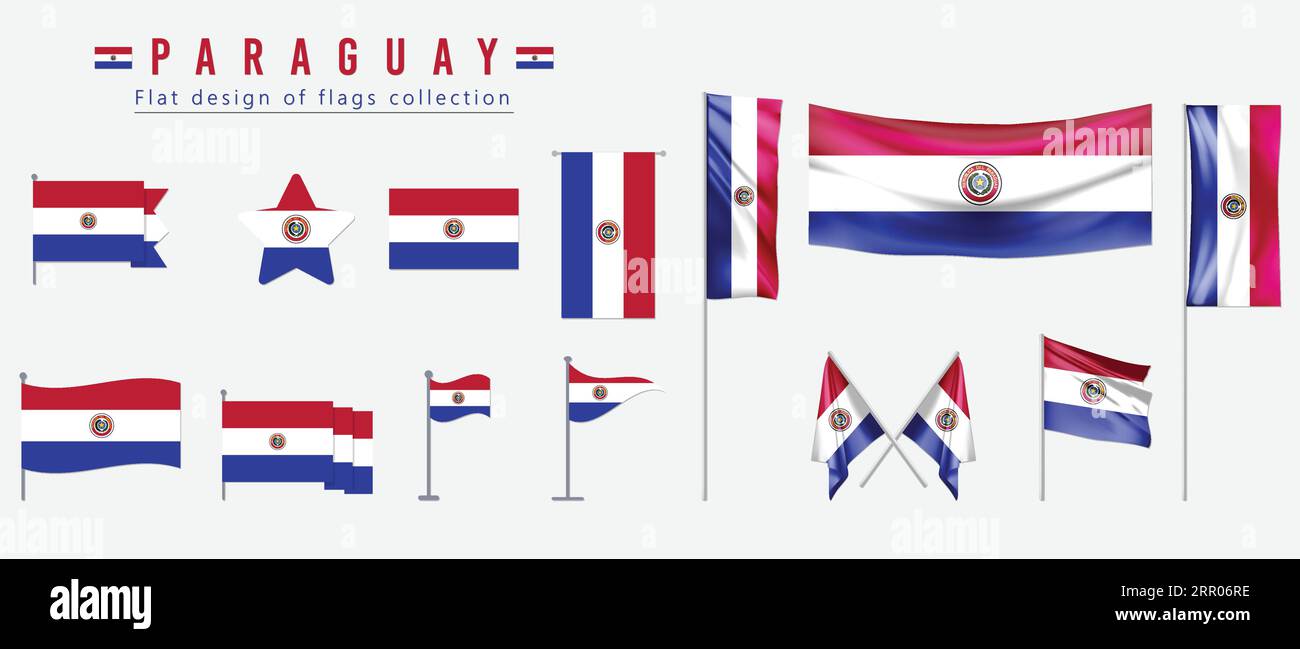 Bandiera Vanuatu, design piatto della collezione di bandiere Illustrazione Vettoriale