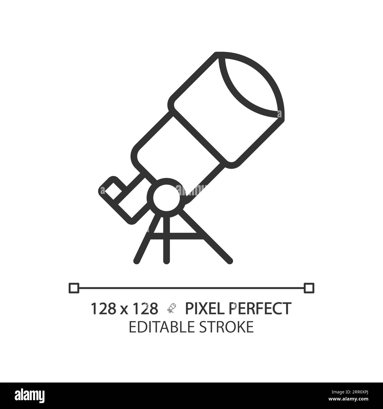 Icona Telescope pixel Perfect Linear Illustrazione Vettoriale